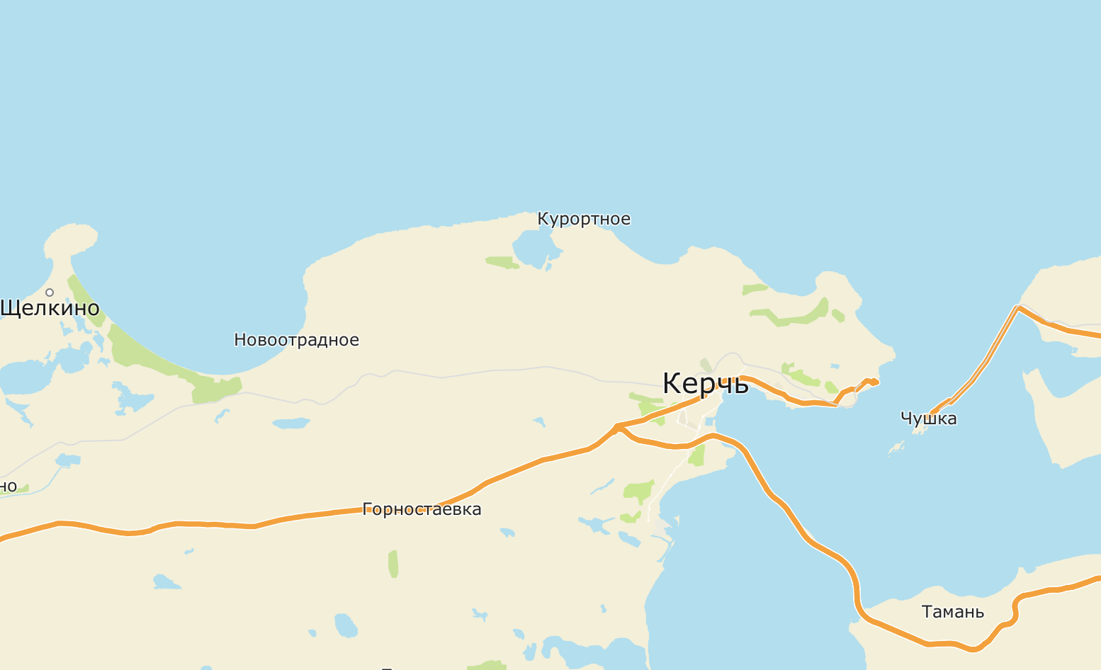 Новоотрадное в Крыму на карте